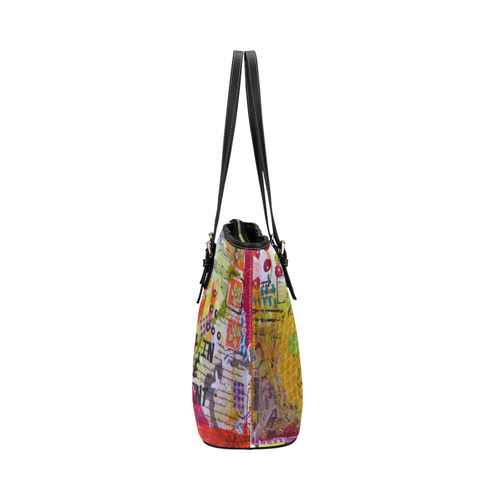 Living in the moment Leather Tote Bag/Small (Model 1651)