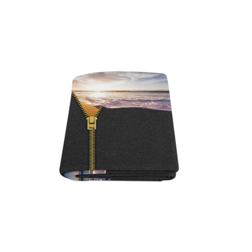 ZIPPER gold Sunset Beach Blanket 50"x60"