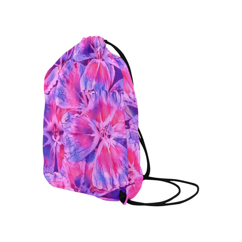 Floral ArtStudio delicate floral C Large Drawstring Bag Model 1604 (Twin Sides)  16.5"(W) * 19.3"(H)