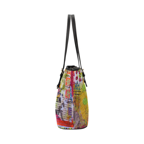 Living in the moment Leather Tote Bag/Small (Model 1651)