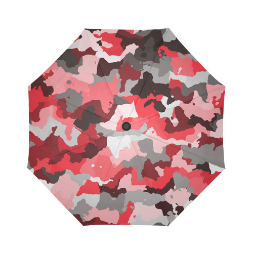 camouflage red,black Auto-Foldable Umbrella (Model U04)