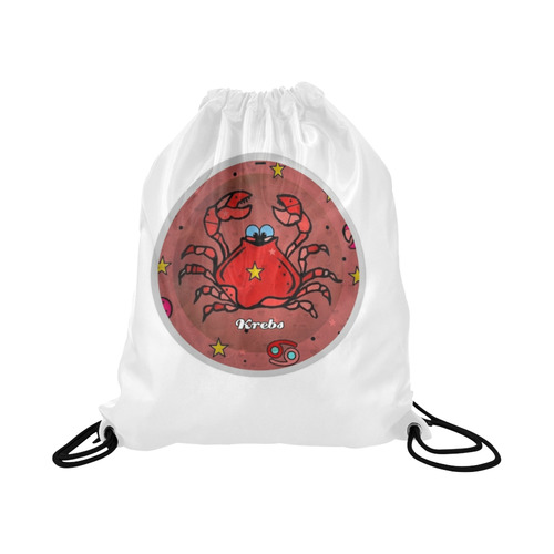 Star Sign Cancer/ Krebs Popart by Nico Bielow Large Drawstring Bag Model 1604 (Twin Sides)  16.5"(W) * 19.3"(H)