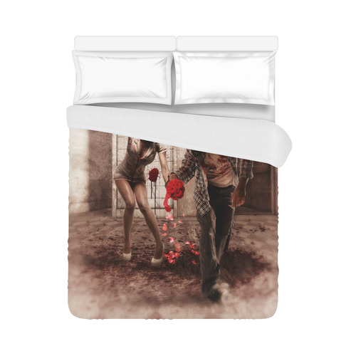 Happy Bride and Zombie Groom Duvet Cover 86"x70" ( All-over-print)