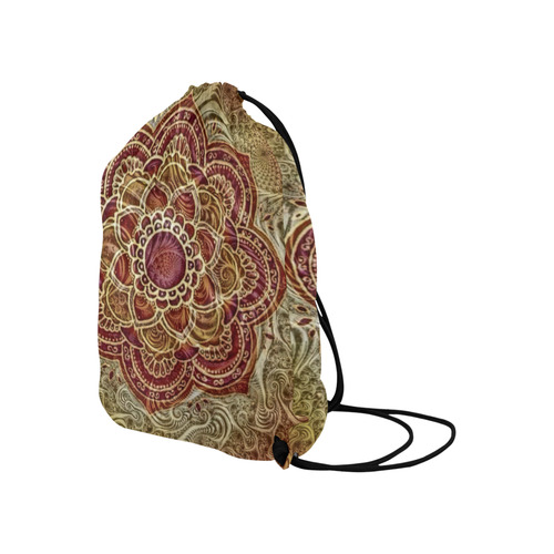 Fractal Meets Mandala Large Drawstring Bag Model 1604 (Twin Sides)  16.5"(W) * 19.3"(H)