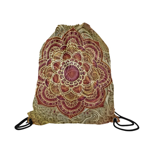 Fractal Meets Mandala Large Drawstring Bag Model 1604 (Twin Sides)  16.5"(W) * 19.3"(H)