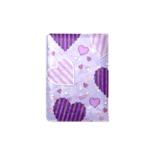 Purple Patchwork Hearts Custom NoteBook A5