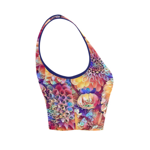 Gorgeous floral A by Jamcolors Women's Crop Top (Model T42)