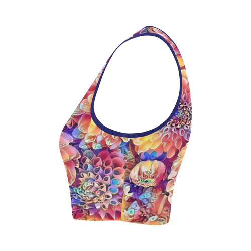 Gorgeous floral A by Jamcolors Women's Crop Top (Model T42)