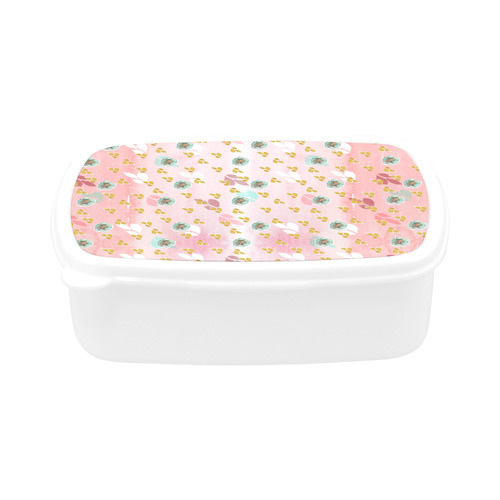 watercolor flowers pink gold