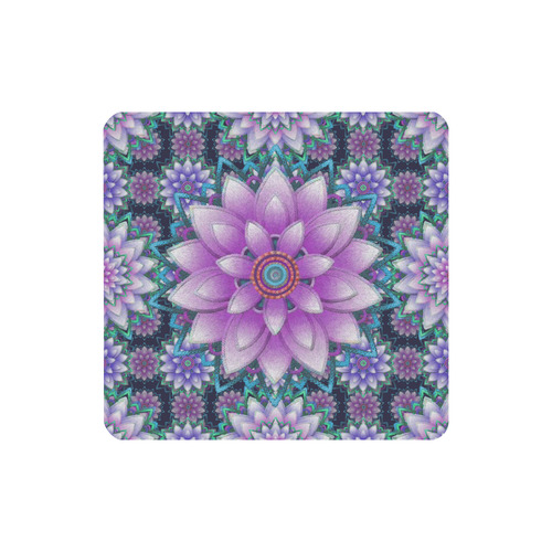 Lotus Flower Ornament - Purple and turquoise Women's Clutch Purse (Model 1637)