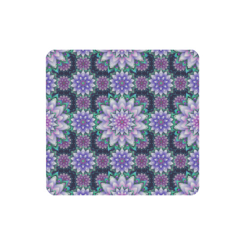 Lotus Flower Ornament - Purple and green Women's Clutch Purse (Model 1637)