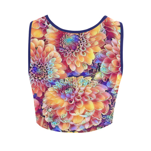 Gorgeous floral A by Jamcolors Women's Crop Top (Model T42)