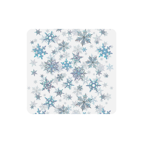 Snowflakes, Blue snow, Christmas Women's Clutch Purse (Model 1637)