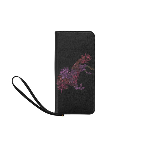 3d Floral Psychedelic Unicorn Women's Clutch Purse (Model 1637)