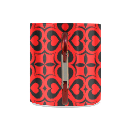 Red Black Heart Lattice Classic Insulated Mug(10.3OZ)