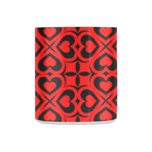 Red Black Heart Lattice Classic Insulated Mug(10.3OZ)