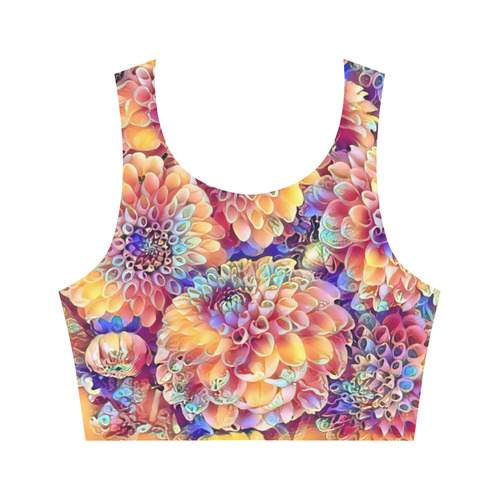 Gorgeous floral A by Jamcolors Women's Crop Top (Model T42)