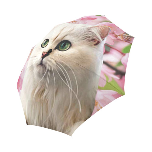 Cat and Flowers Auto-Foldable Umbrella (Model U04)