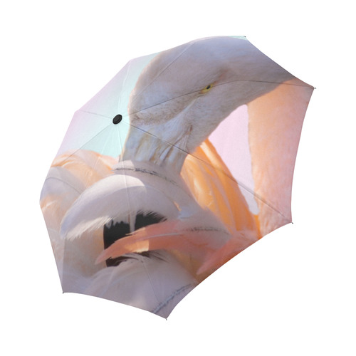 Flamingo Pink Mint Auto-Foldable Umbrella (Model U04)