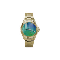 Abstract Watercolor B by FeelGood Custom Gilt Watch(Model 101)