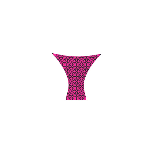 Pink Black Heart Lattice Custom Bikini Swimsuit (Model S01)