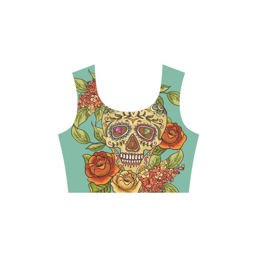 sugar skull pattern 3/4 Sleeve Sundress (D23)