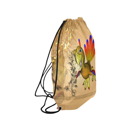 funny toon phoenix Medium Drawstring Bag Model 1604 (Twin Sides) 13.8"(W) * 18.1"(H)