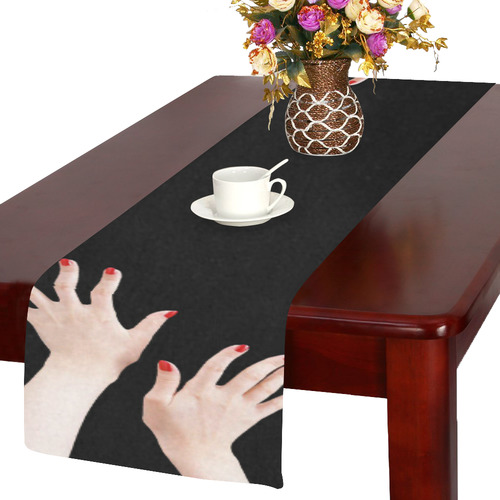 Red Finger Hand Table Runner 14x72 inch
