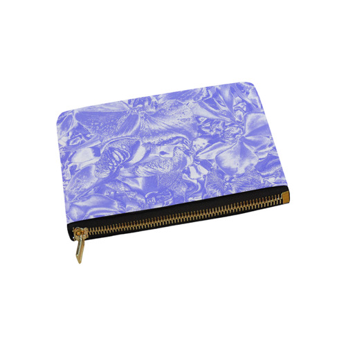 Shimmering floral damask,  blue Carry-All Pouch 9.5''x6''