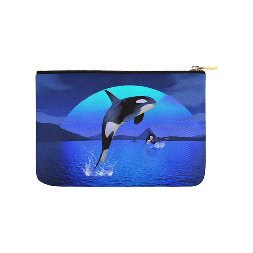 A Orca Whale Enjoy The Freedom Carry-All Pouch 9.5''x6''