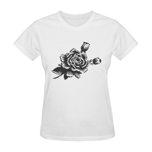 Texas Rose White Sunny Women's T-shirt (Model T05)