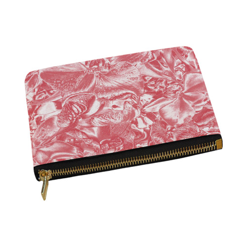 Shimmering floral damask pink Carry-All Pouch 12.5''x8.5''