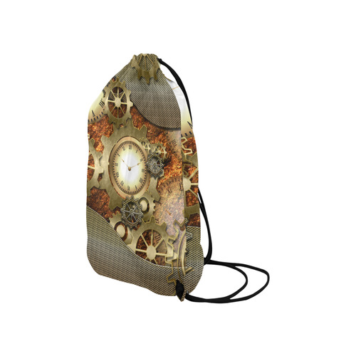 Steampunk in gold Small Drawstring Bag Model 1604 (Twin Sides) 11"(W) * 17.7"(H)