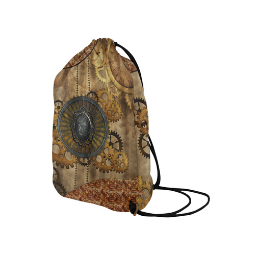 Steampunk, elegant, noble design Medium Drawstring Bag Model 1604 (Twin Sides) 13.8"(W) * 18.1"(H)