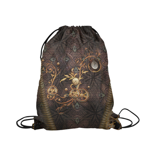 Steampunk, gallant design Large Drawstring Bag Model 1604 (Twin Sides)  16.5"(W) * 19.3"(H)