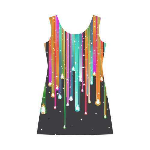 Stars & Stripes Shower multicolored Bateau A-Line Skirt (D21)