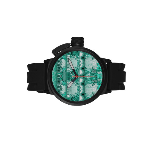 bleu faience  teal by Sandrine Kespi Men's Sports Watch(Model 309)