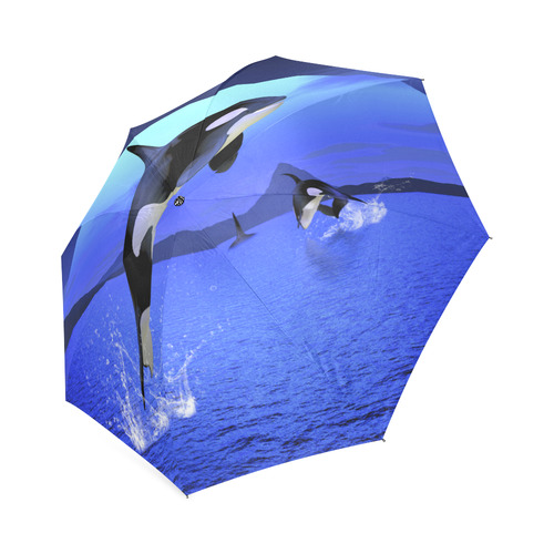 A Orca Whale Enjoy The Freedom Foldable Umbrella (Model U01)