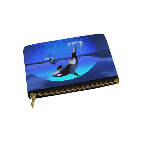 A Orca Whale Enjoy The Freedom Carry-All Pouch 9.5''x6''