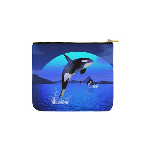 A Orca Whale Enjoy The Freedom Carry-All Pouch 6''x5''