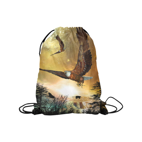 Awesome flying eagle