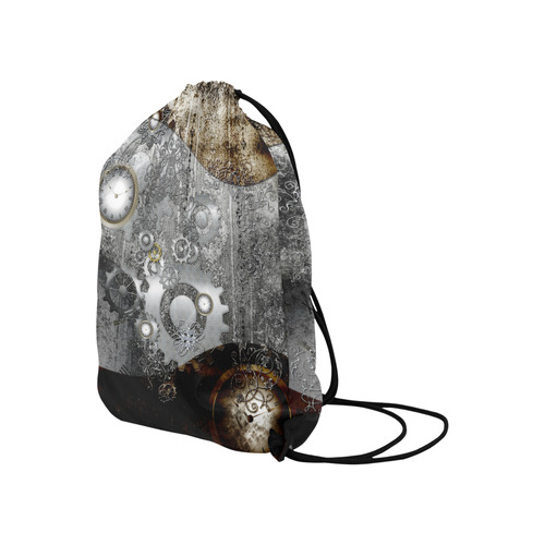 Steampunk in vintage design Large Drawstring Bag Model 1604 (Twin Sides)  16.5"(W) * 19.3"(H)