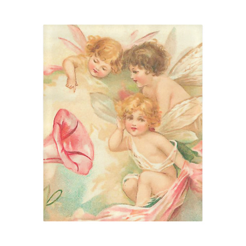 Vintage valentine cupid angel hear love songs Duvet Cover 86"x70" ( All-over-print)