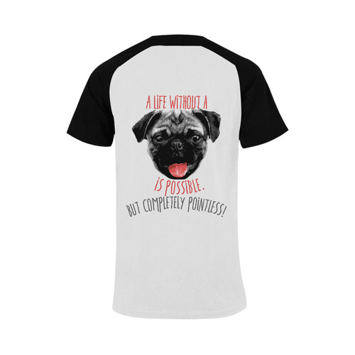 A life without a PUG / carlin is possible but … Men's Raglan T-shirt (USA Size) (Model T11)