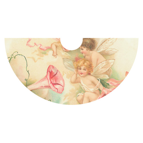 Vintage valentine cupid angel hear love songs Sleeveless Ice Skater Dress (D19)