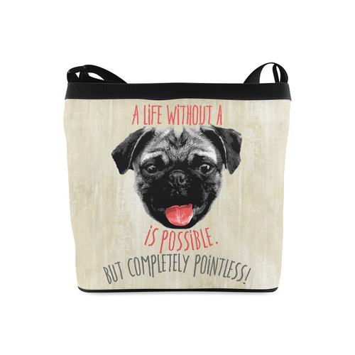 A life without a PUG / carlin is possible but … Crossbody Bags (Model 1613)