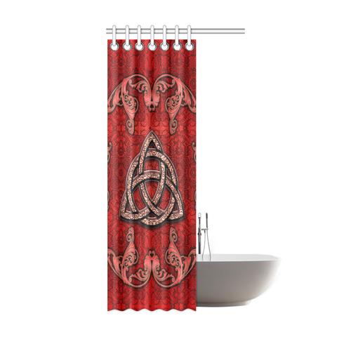 The celtic sign in red colors Shower Curtain 36"x72"