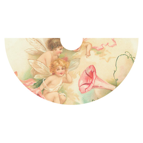 Vintage valentine cupid angel hear love songs Sleeveless Ice Skater Dress (D19)
