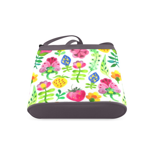 Strawberries Flowers Cute Floral Pattern Crossbody Bags (Model 1613)