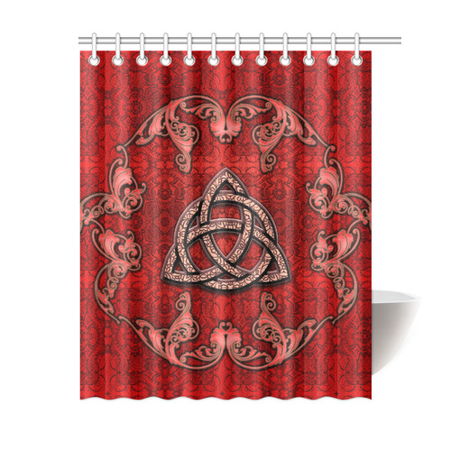 The celtic sign in red colors Shower Curtain 60"x72"